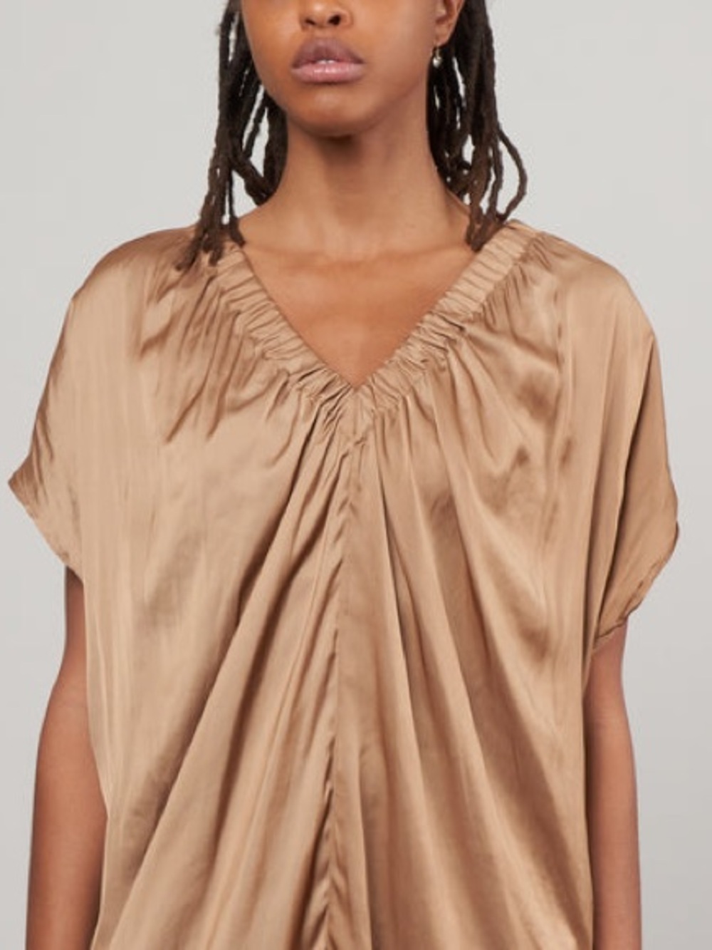 Zero + Maria Cornejo Silky Tilly Top Blouse in Sand Sz8